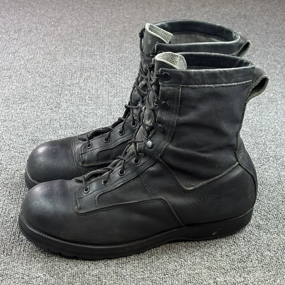 Vintage Wellco Ro-Search Spike Protective Jungle Boots Black Vibram Mens 13W USA